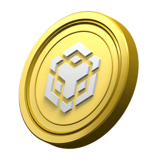 Rappresentazione ornamentale di BNB, la moneta Binance, situata nella zona fiducia comunitaria