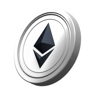 Moneta Ethereum ETH elemento decorativo in visualizzazione sulla pagina di registrazione cripto